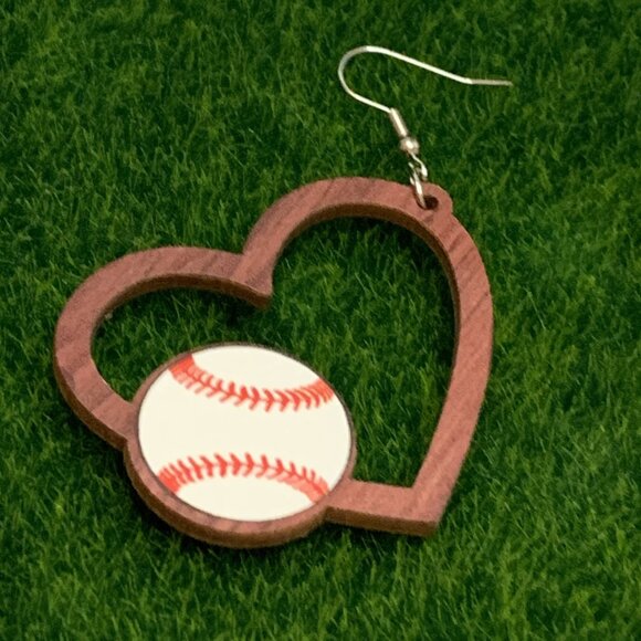 Baseball Earring, MLB Earring, Gift Idea, Sports Earring, Athletic Earring, Love - Picture 3 of 4